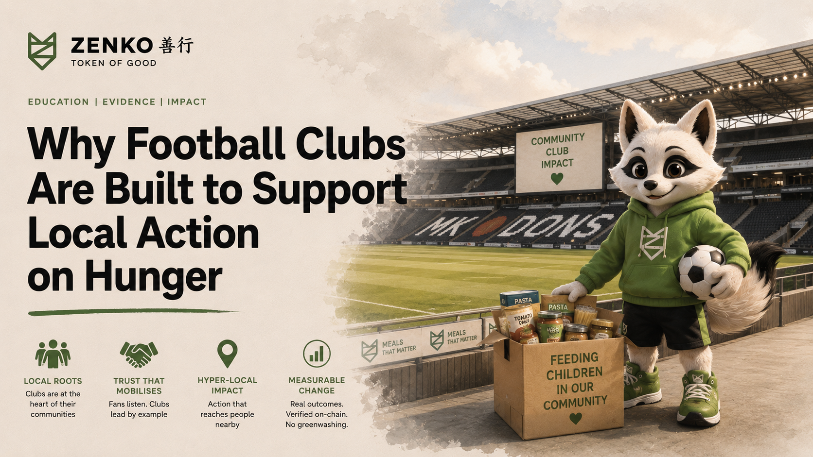 A football stadium concourse representing a club's role as local community infrastructure